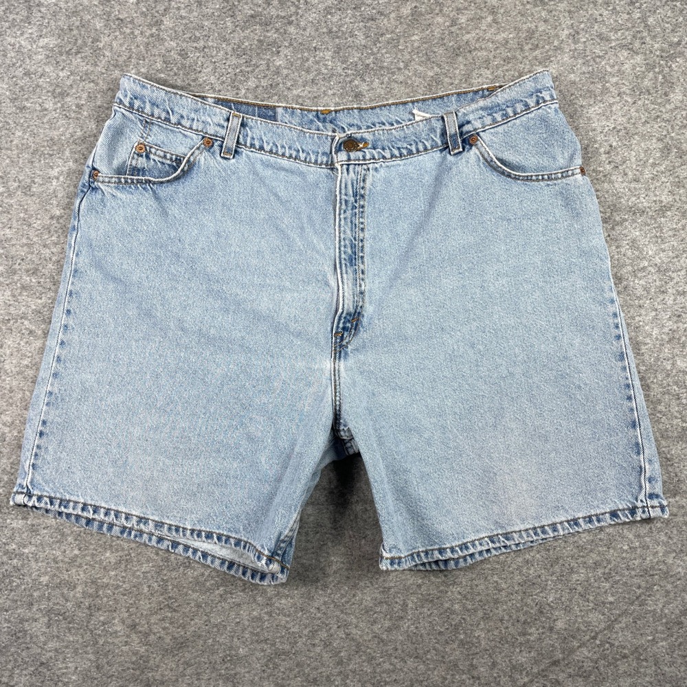 VTG Levis Shorts Womens 22 (Fits 38) Blue 922 Tapered Fit Orange Tab Made in USA